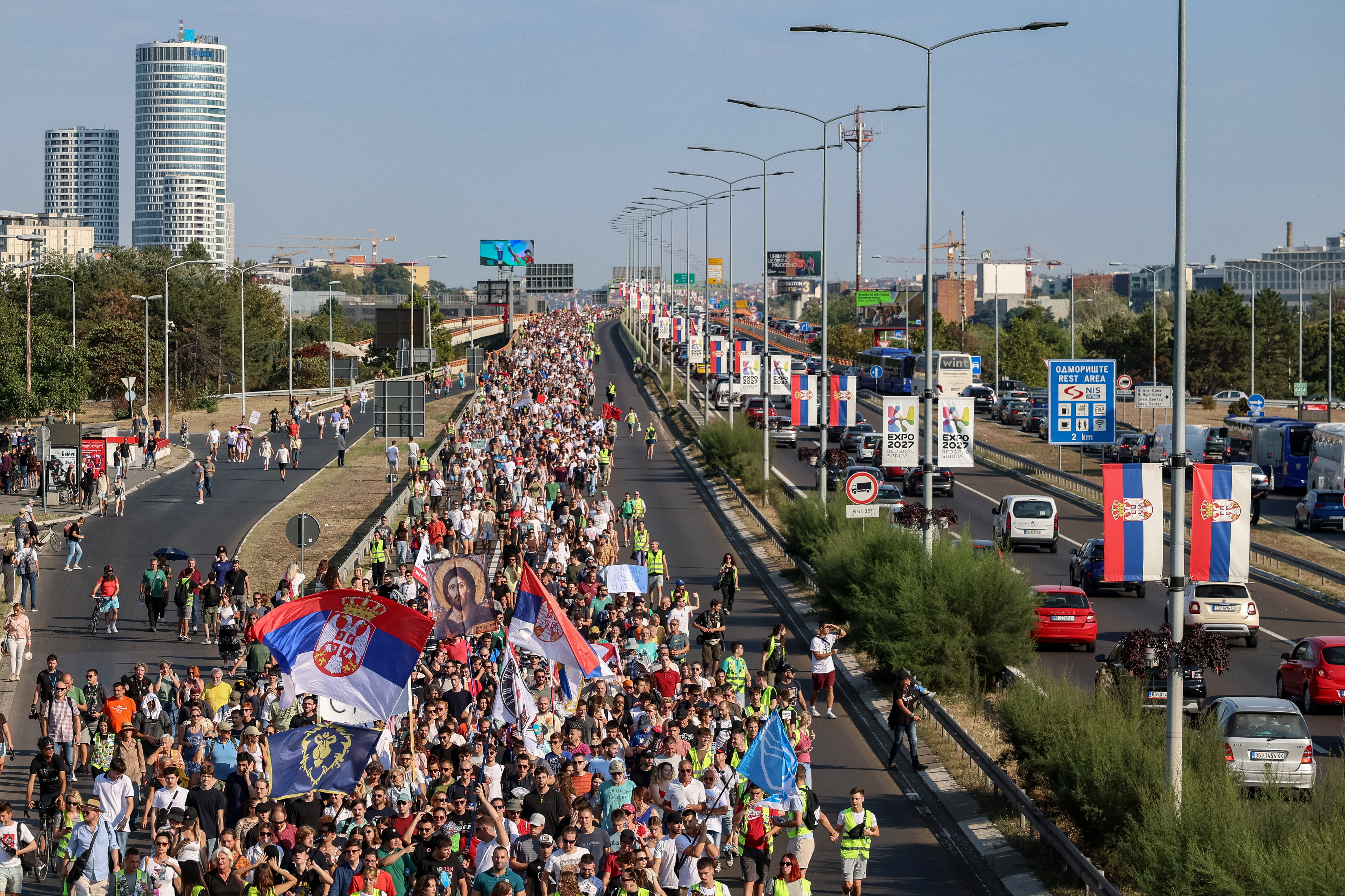 Protest against an increasing police brutality in Belgrade