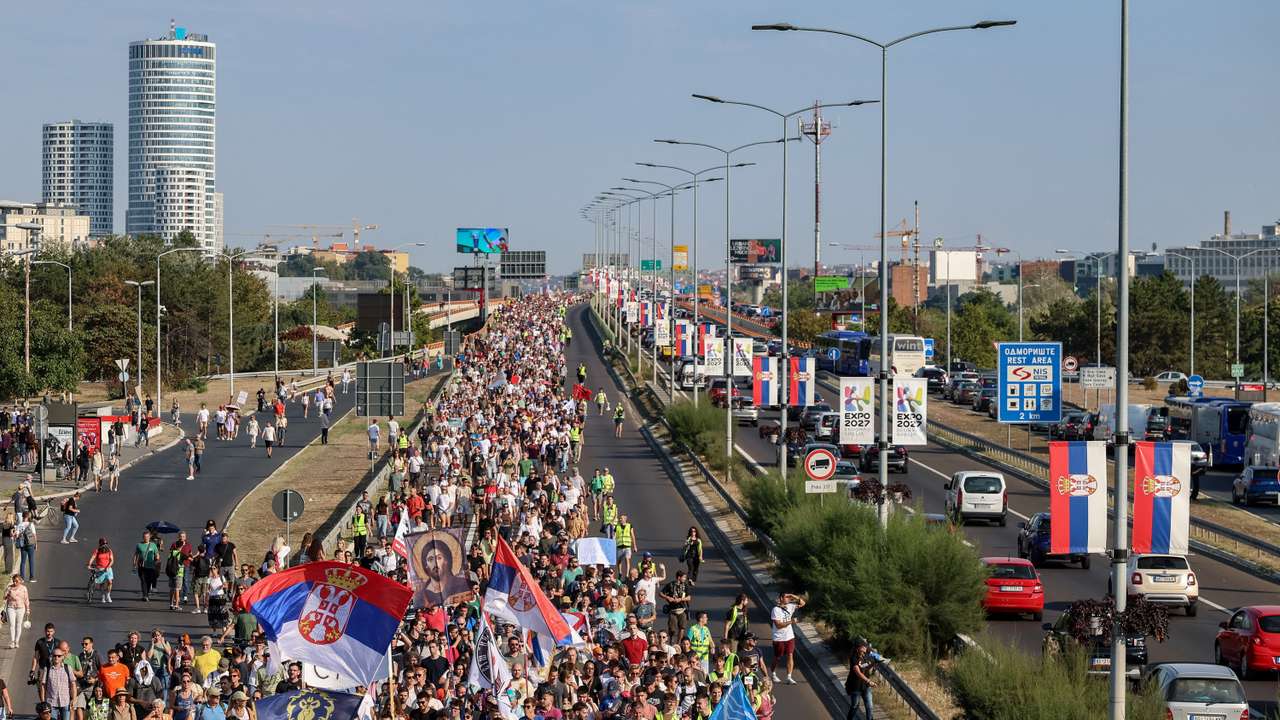 Protest against an increasing police brutality in Belgrade