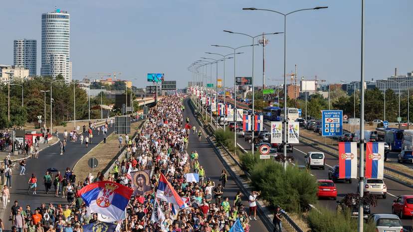 Protest against an increasing police brutality in Belgrade