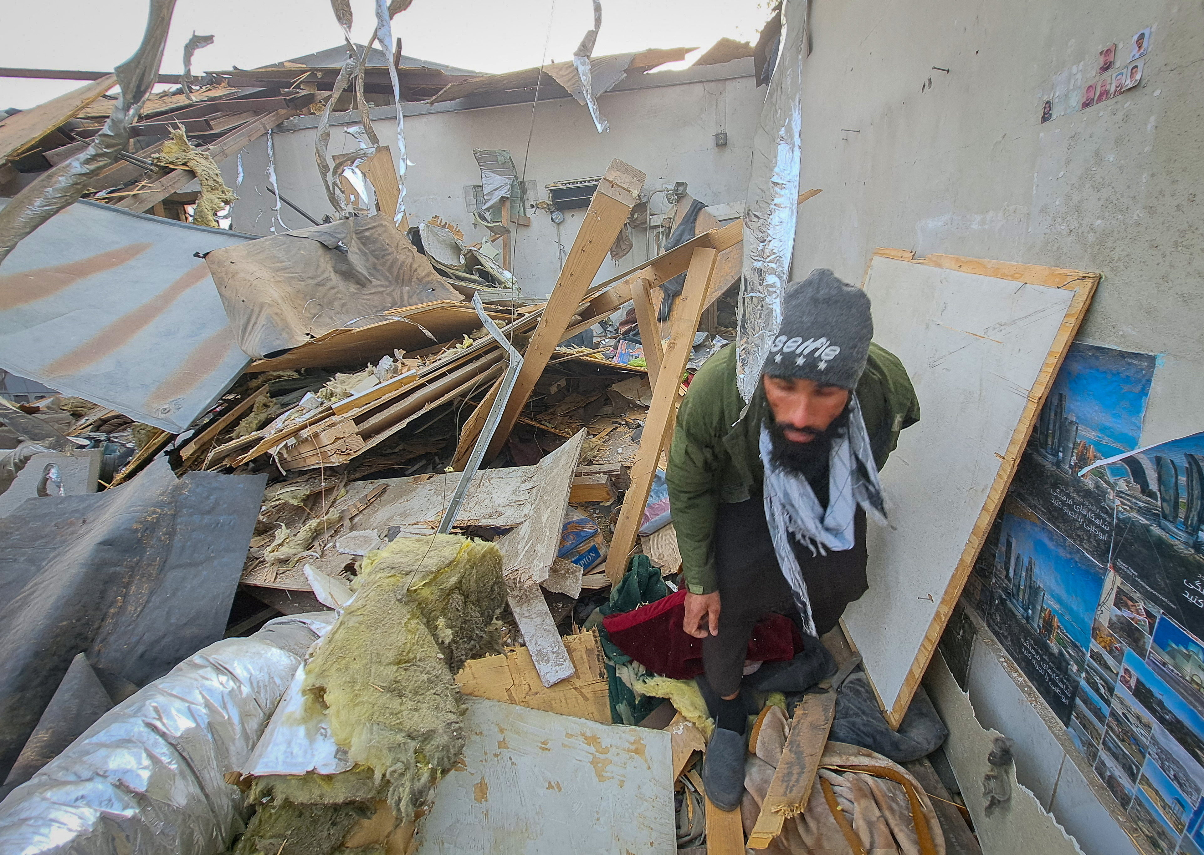 Aftermath of an air strike in Kabul