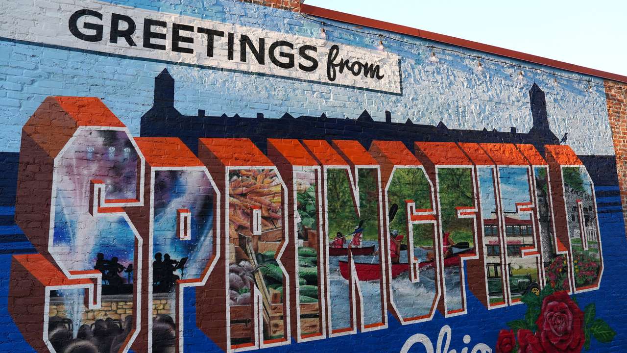 FILE PHOTO: A mural adorns a wall in the city of Springfield, Ohio