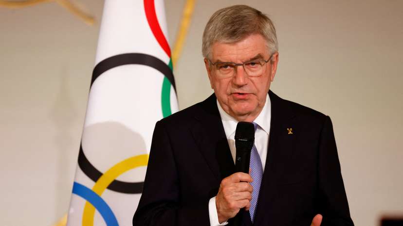 Reception for international journalists accredited for the Paris 2024 Olympic Games at the Elysee Presidential Palace, in Paris