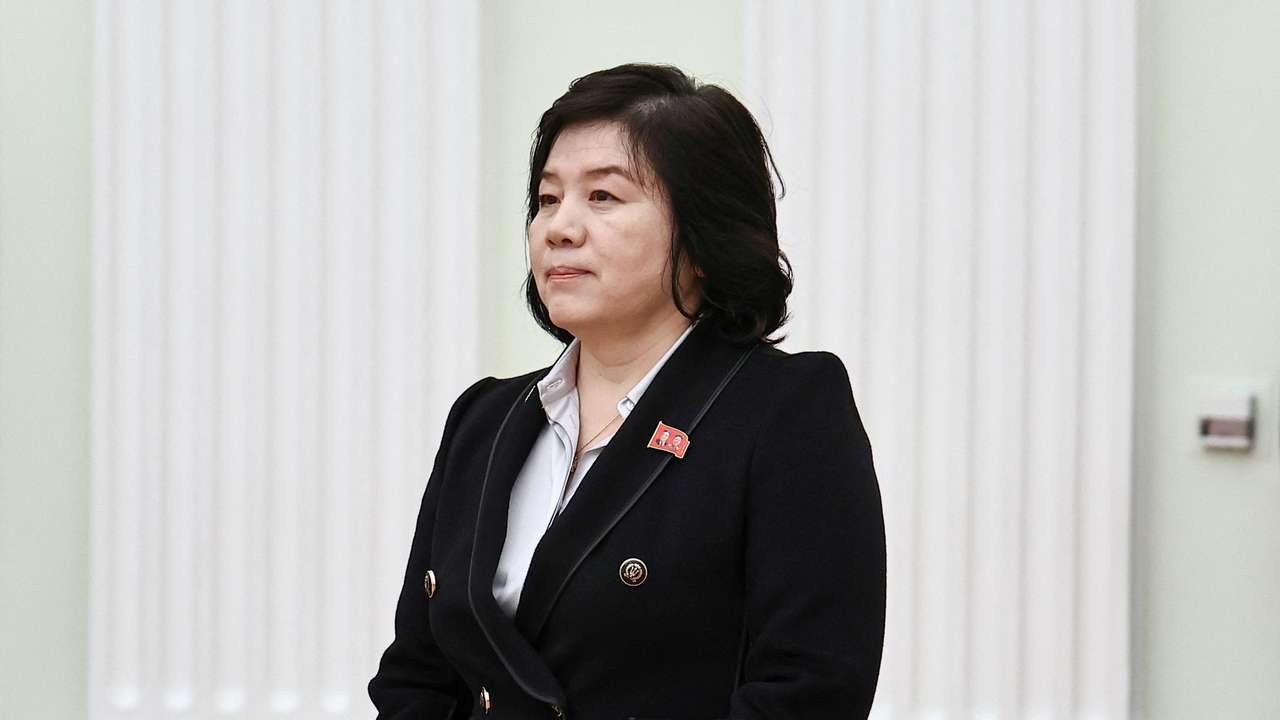 Russian President Vladimir Putin and North Korean Foreign Minister Choe Son Hui meet in Moscow