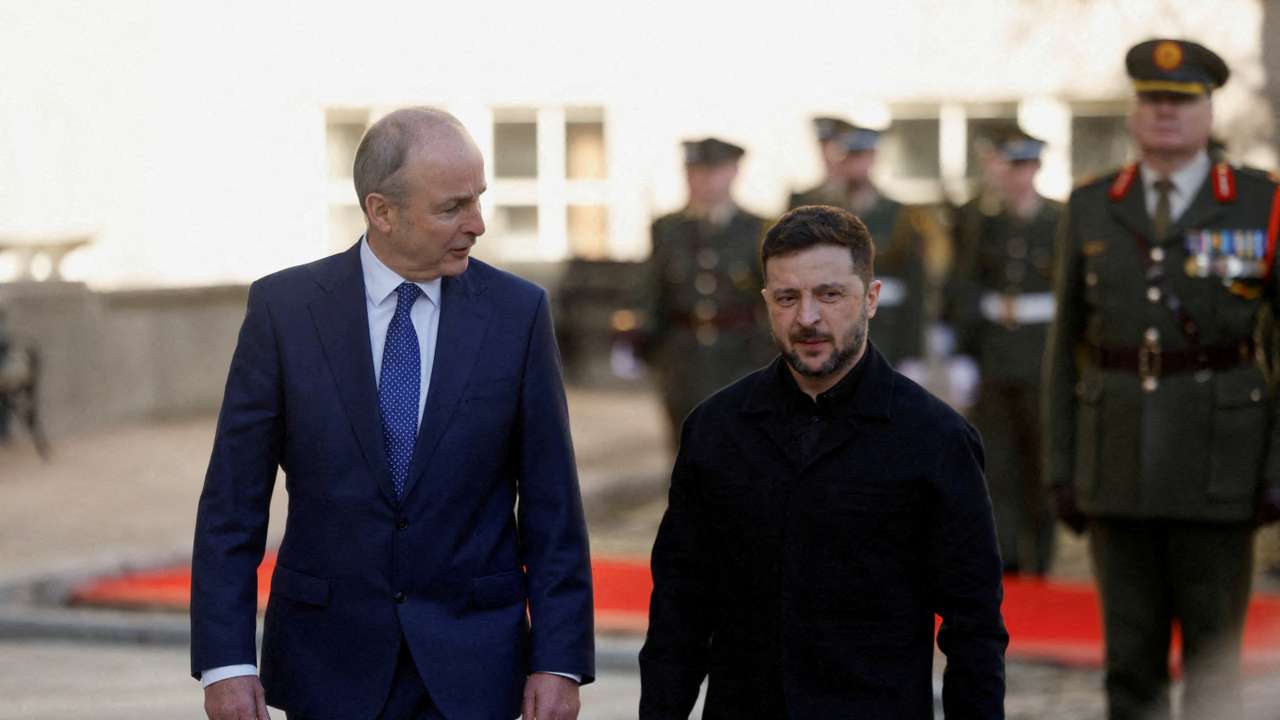 FILE PHOTO: Ukrainian President Volodymyr Zelenskiy visits Ireland