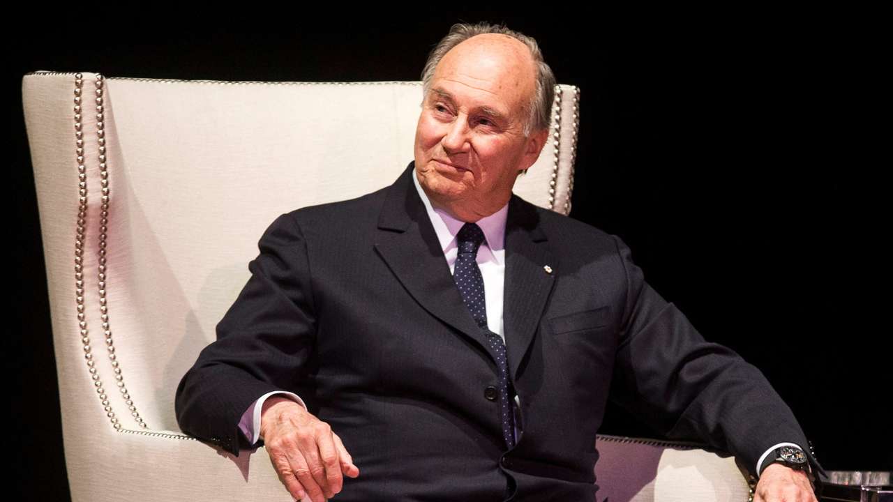 FILE PHOTO: The Aga Khan, spiritual leader of Ismaili Muslims, looks on during a speaking event at Massey Hall in Toronto
