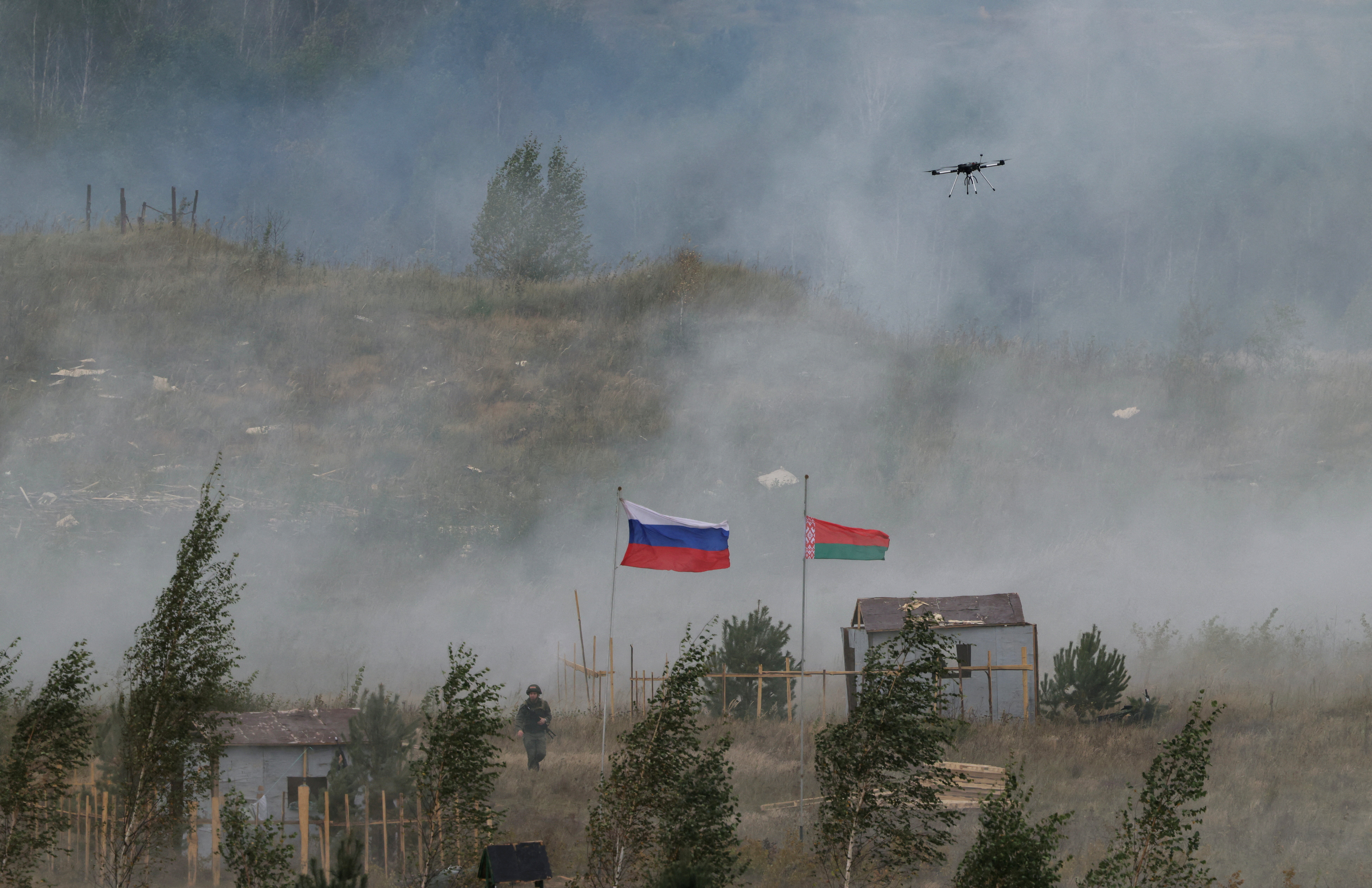 Joint Russia-Belarus "Zapad-2025" military drills near Borisov