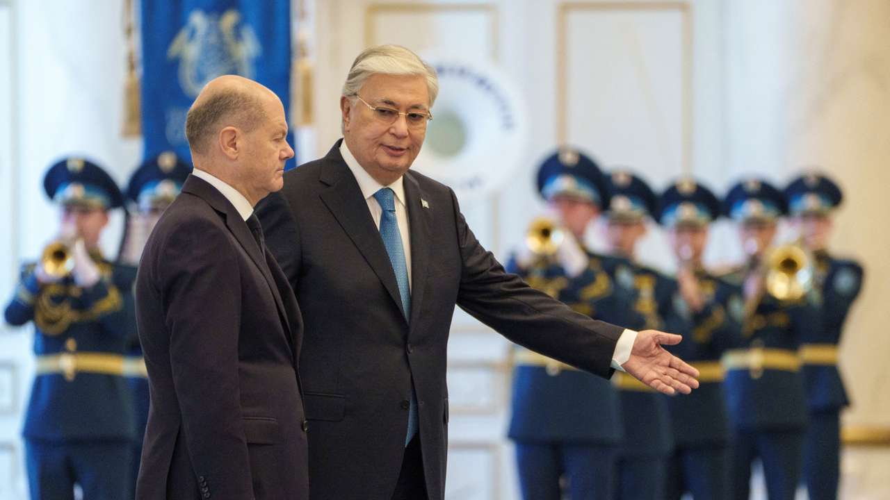 German Chancellor Olaf Scholz visits Kazakhstan