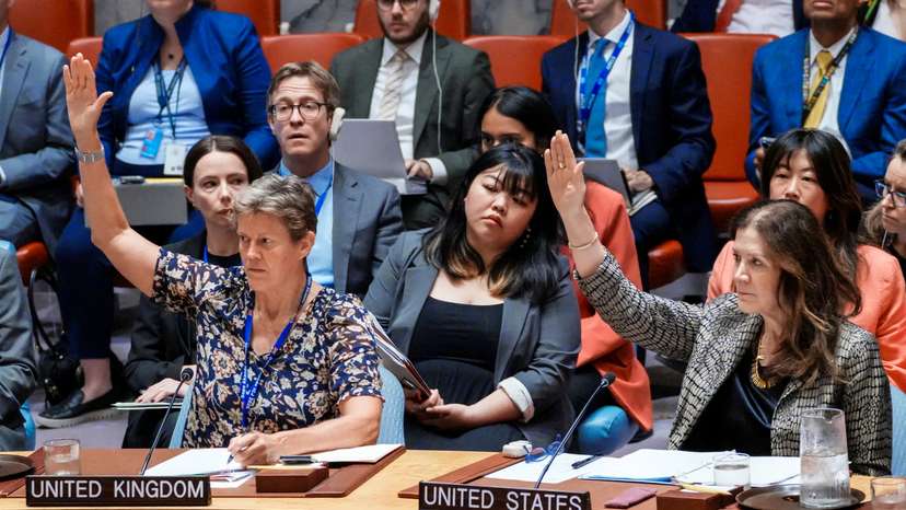 FILE PHOTO: Members of the U.N. Security Council hold a meeting on a resolution that would permanently lift U.N. sanctions on Iran at U.N. headquarters in New York