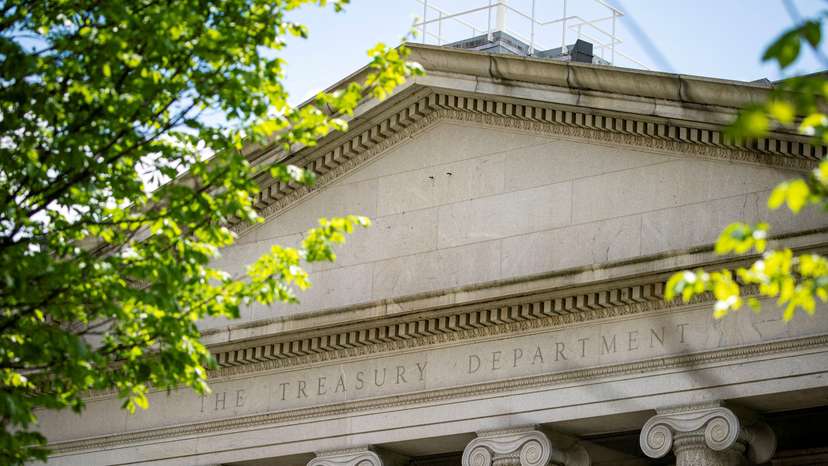 FILE PHOTO: The Treasury Department is pictured in Washington