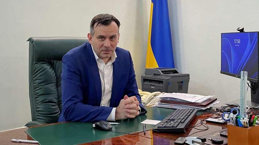 Chairman of the Ukraine's Central Election Commission Oleh Didenko speaks during in interview with Reuters in Kyiv