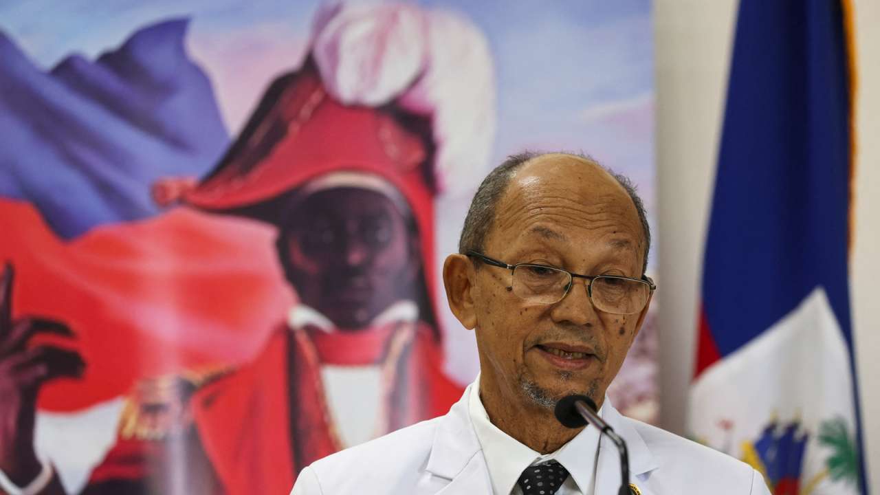 Members of Haiti's government mark the 218 anniversary of the killing of national independence hero Jean-Jacques Dessalines, in Port-au-Prince