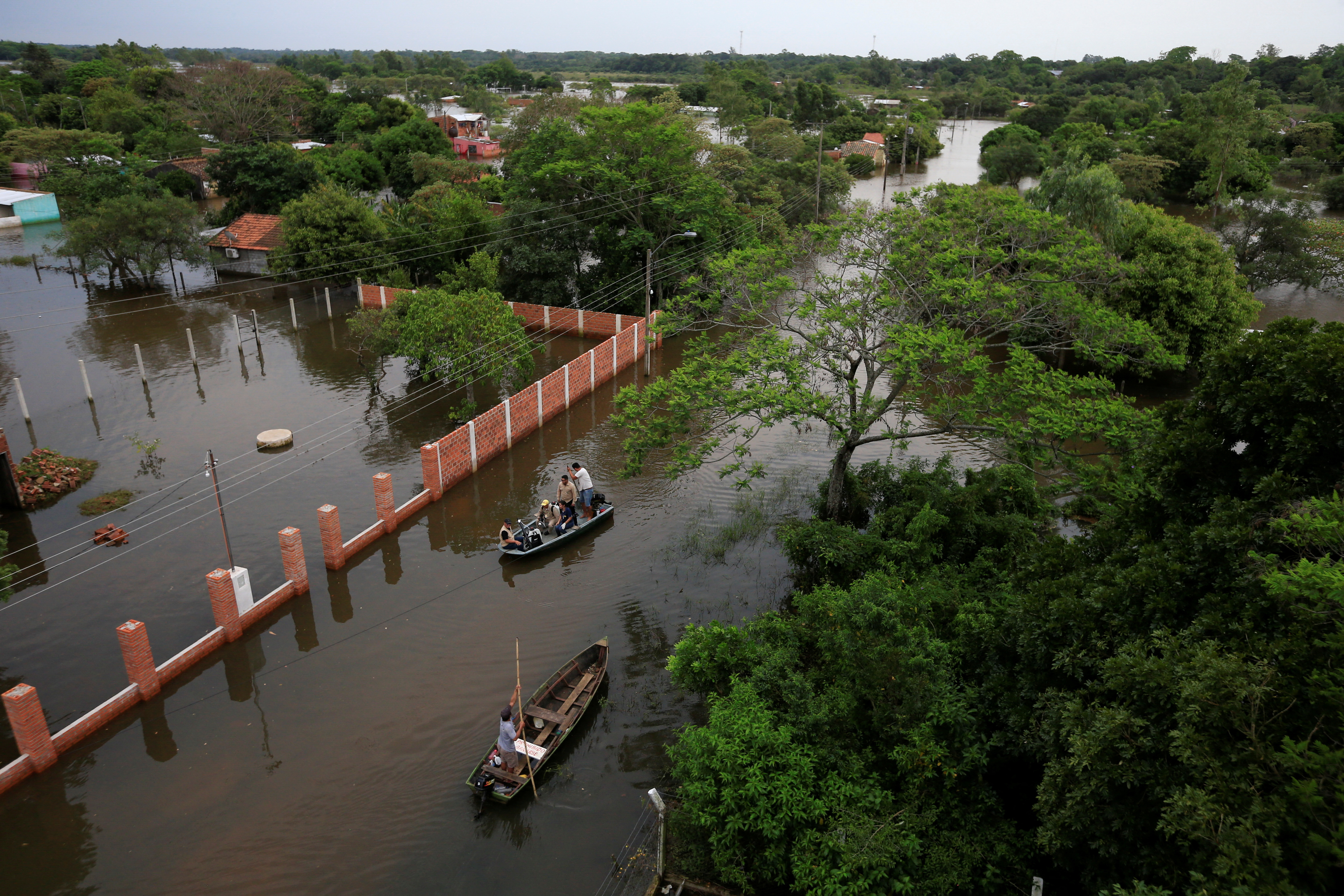 Flooding displaces residents in southern Paraguay
