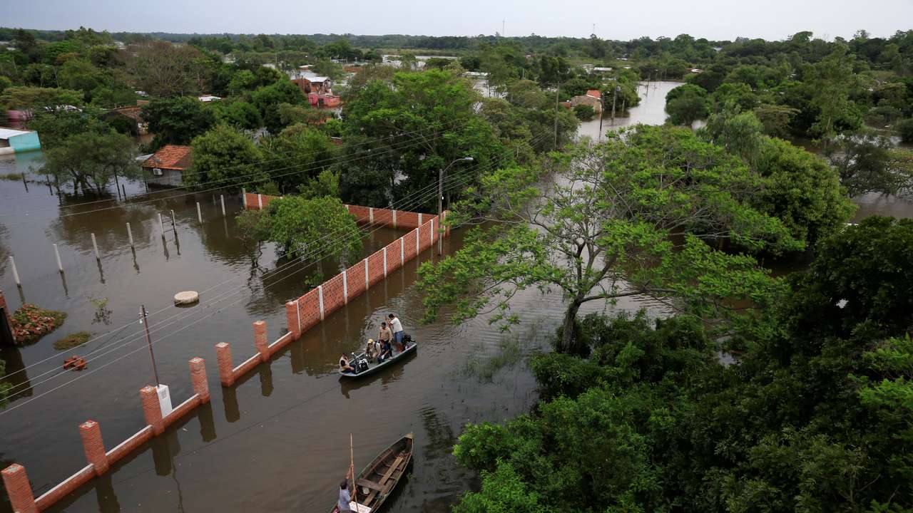 Flooding displaces residents in southern Paraguay