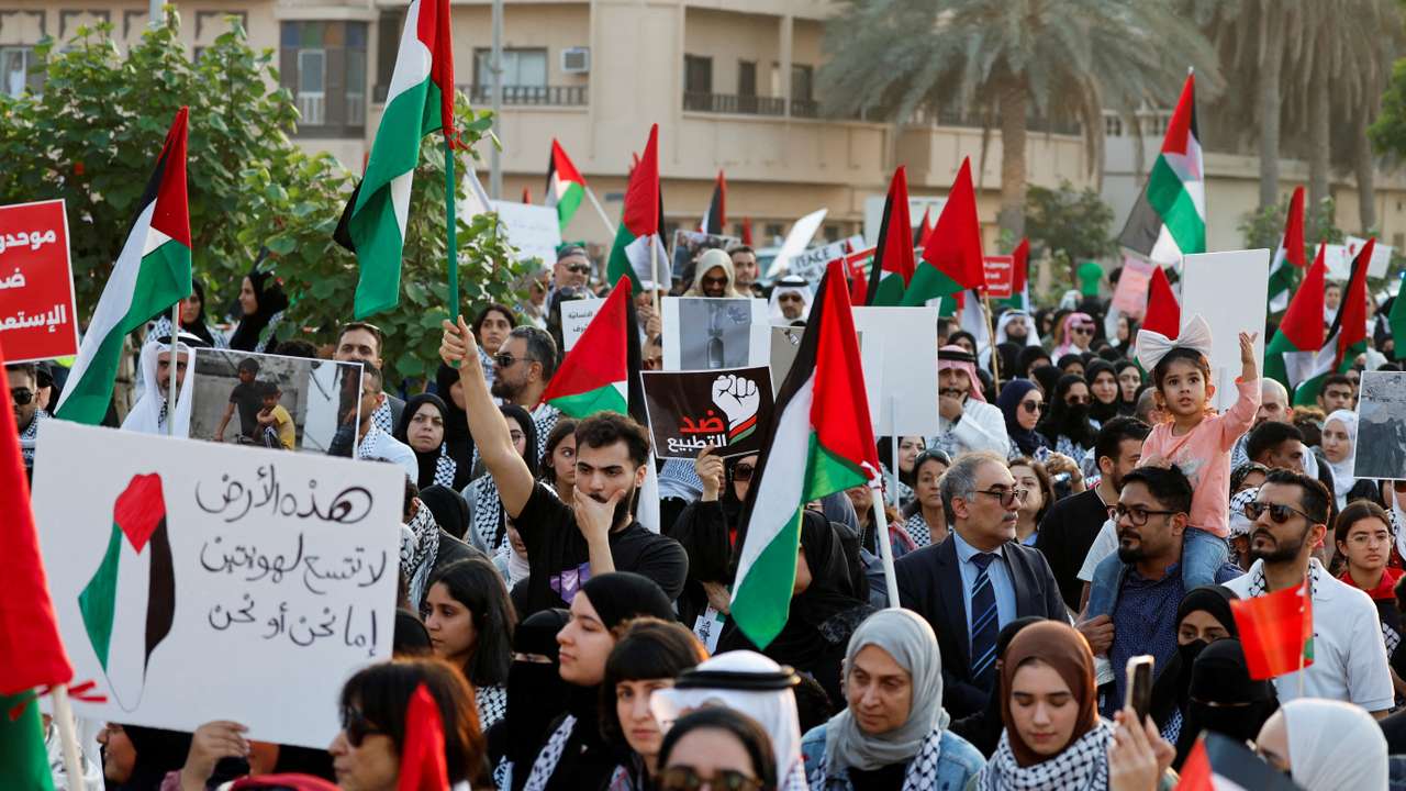 FILE PHOTO: Protest in Bahrain in support of Palestinians