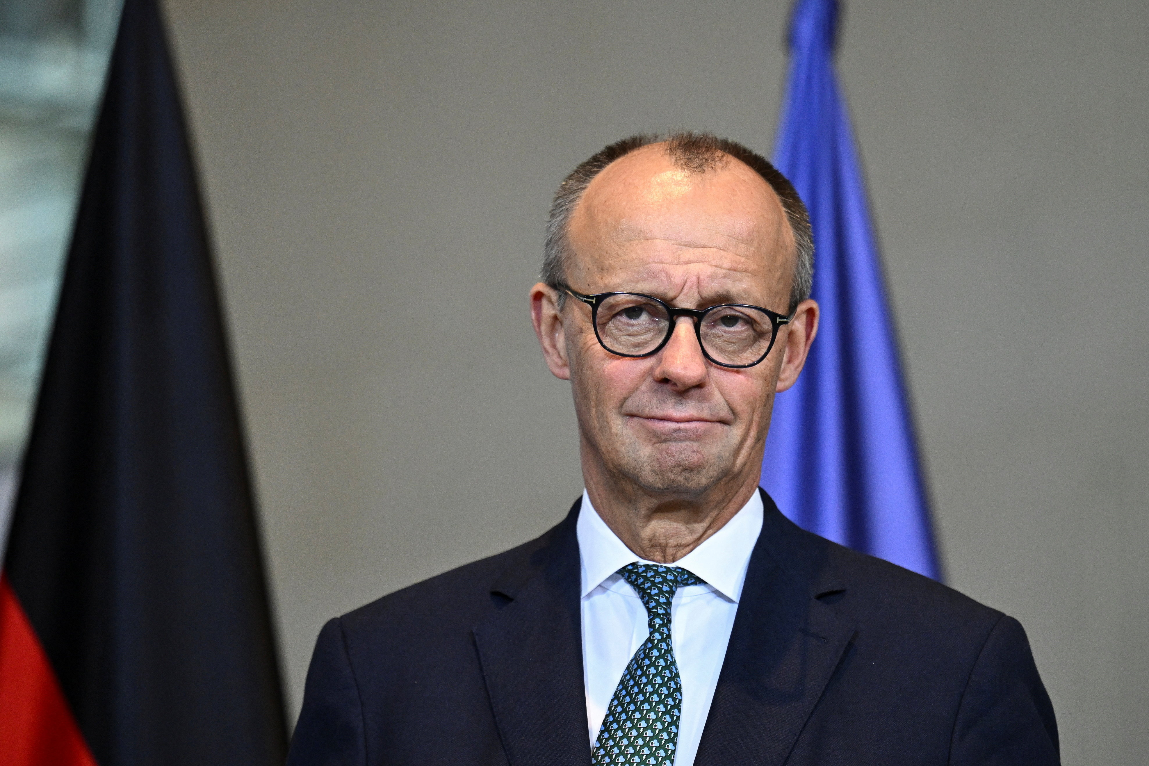 German Chancellor Merz receives Estonia's Prime Minister Michal with military honours in Berlin