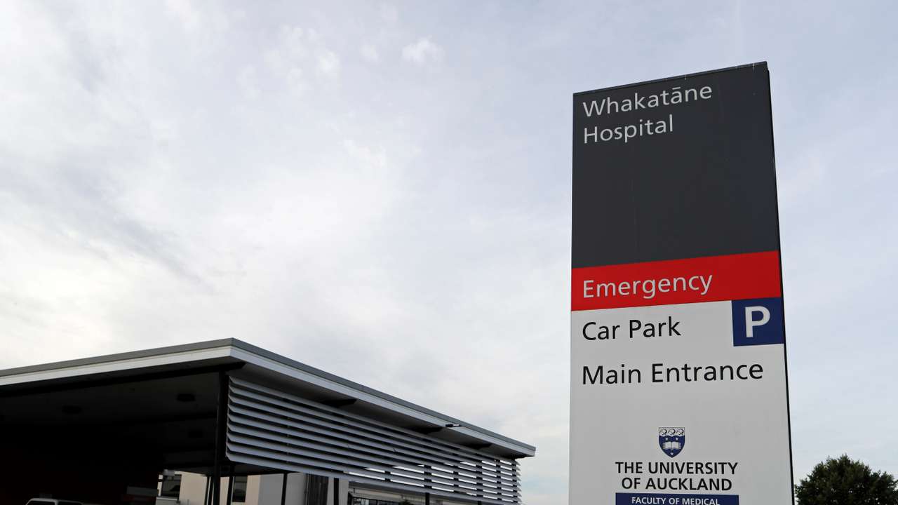 The view of the entrance to the hospital in Whakatane