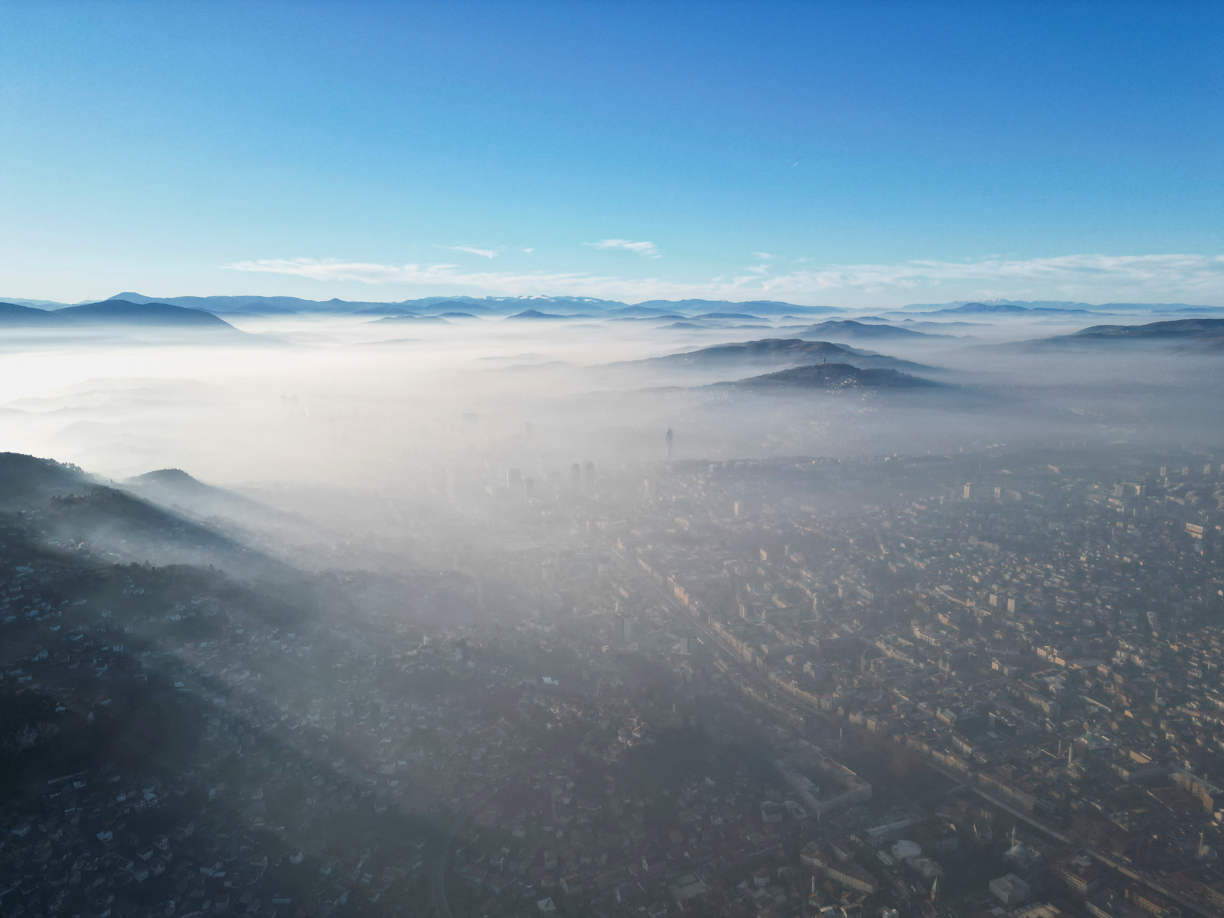 Dangerous levels of air pollution in Sarajevo