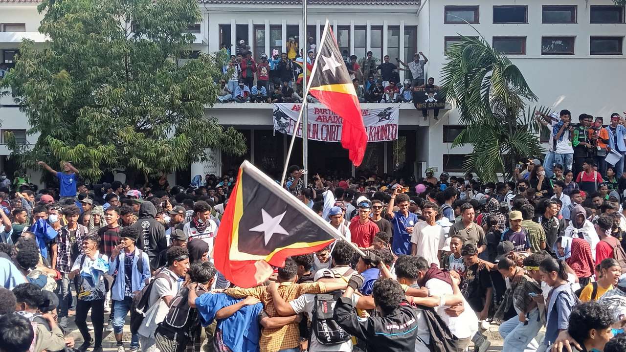 Protest in Dili, East Timor