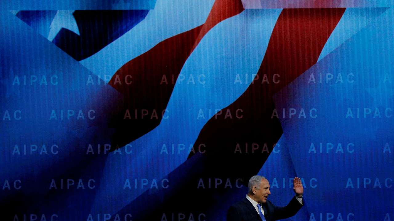 FILE PHOTO: Israeli Prime Minister Benjamin Netanyahu speaks at the AIPAC policy conference in Washington