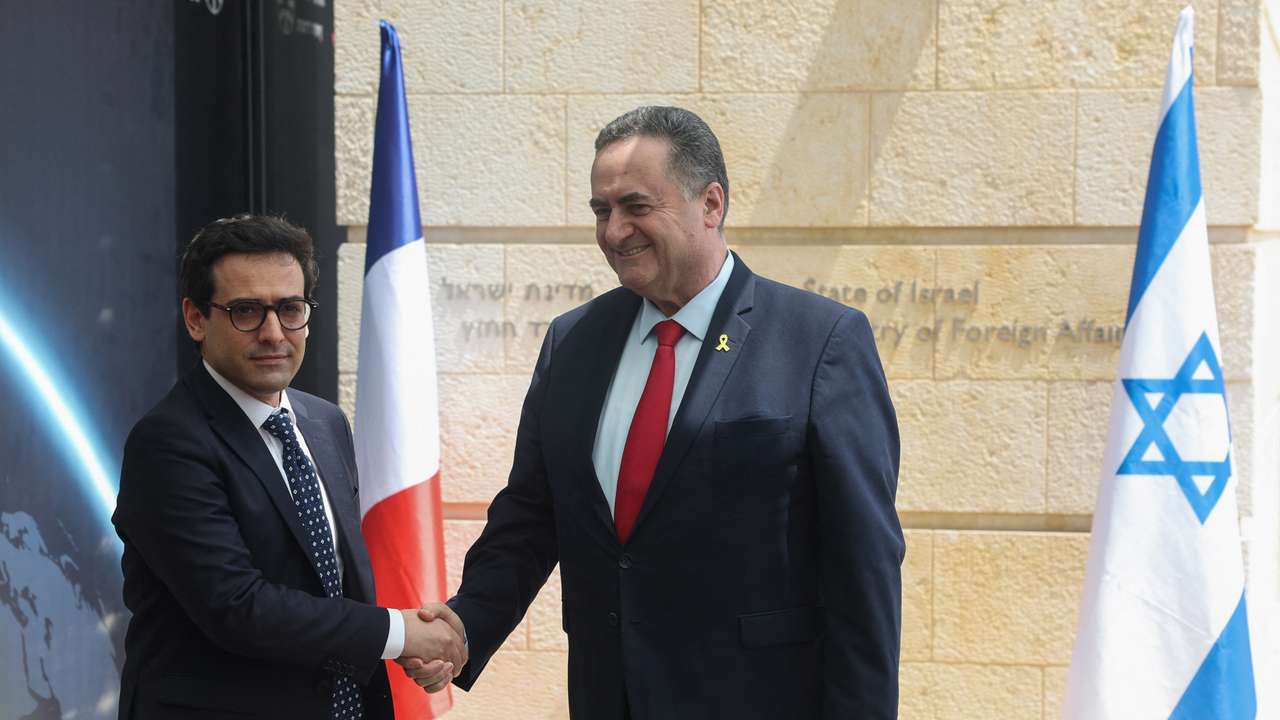 French FM Sejourne meets his Israeli counterpart Israel Katz, in Jerusalem