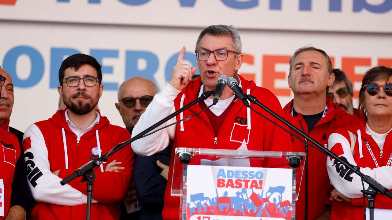 FILE PHOTO: Italy's main trade unions, CGIL and UIL, call for a four-hour strike against the Government's 2024 budget