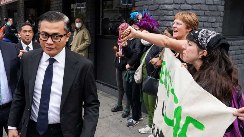 Protest during the APEC CEO Summit in San Francisco