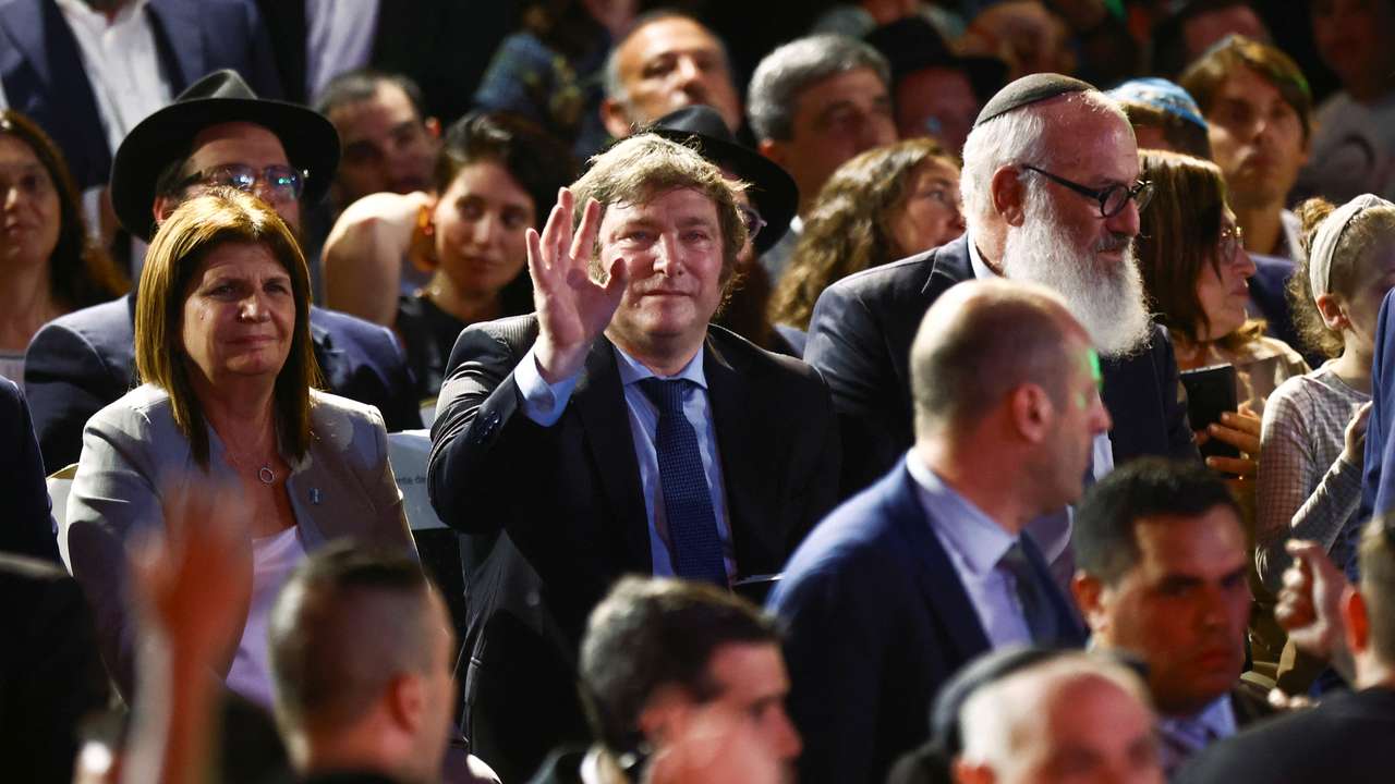 Argentina's President Javier Milei celebrates Hanukkah, in Buenos Aires