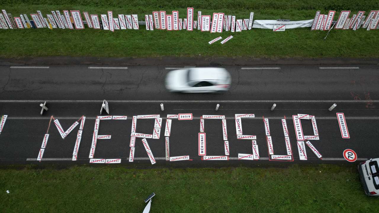 FILE PHOTO: French farmers unions protest over Mercosur agreement near Angouleme