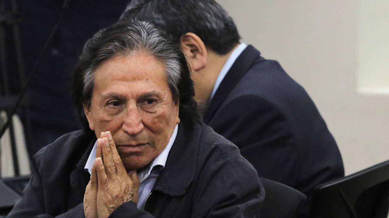 Peru's former President Alejandro Toledo appears in court in Lima