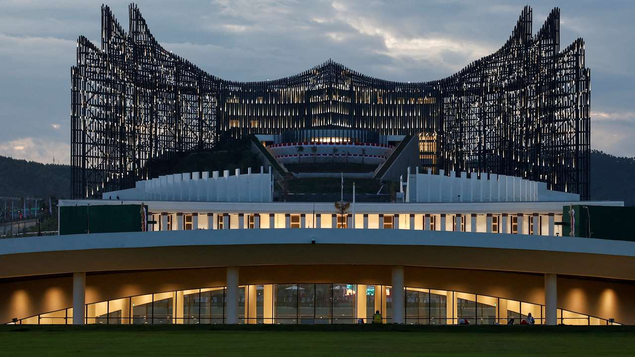 FILE PHOTO: View of the Presidential Palace in the planned new capital city of Nusantara