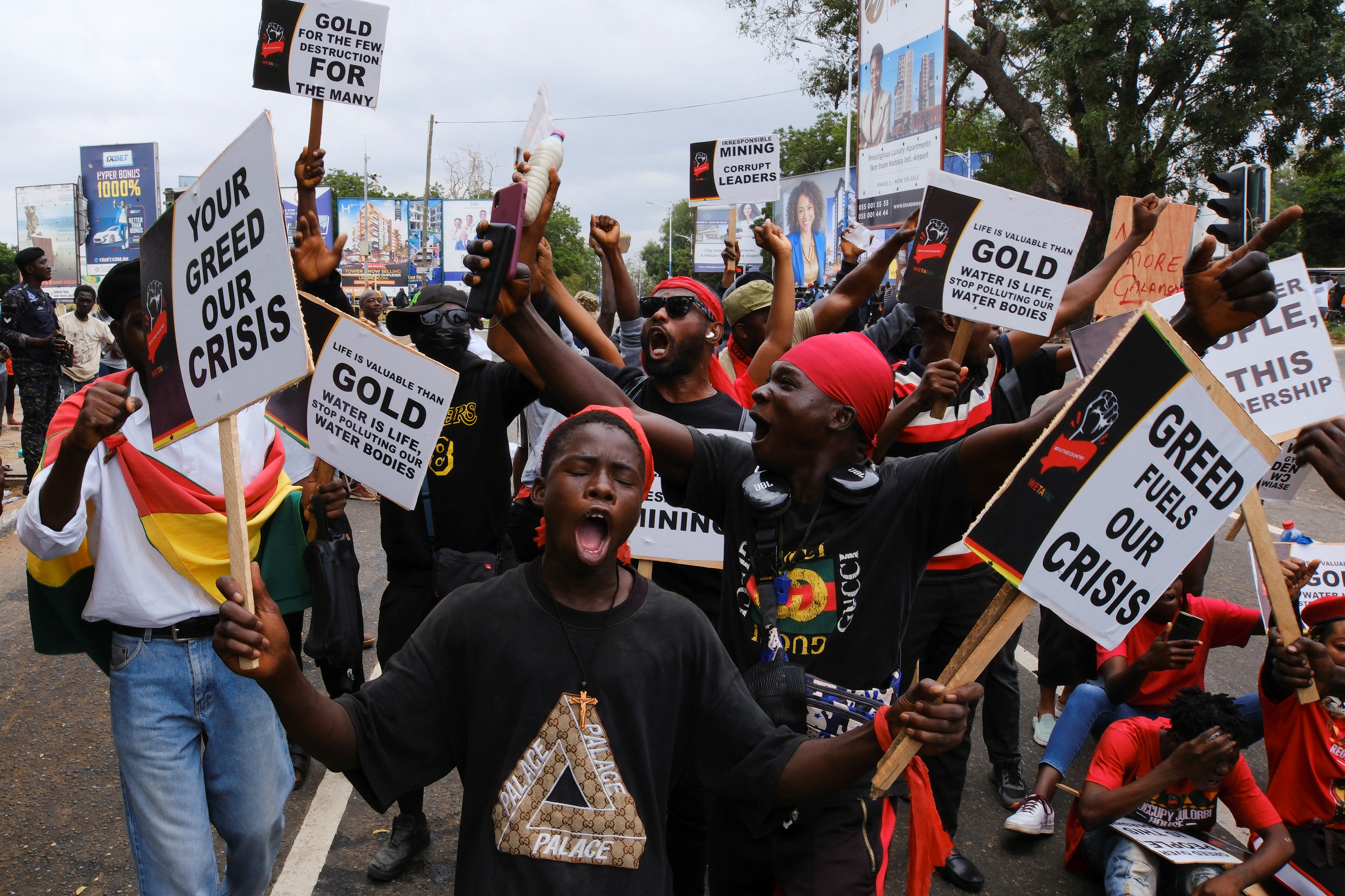 Ghanaians protest illegal mining and what organizers say is bad governance