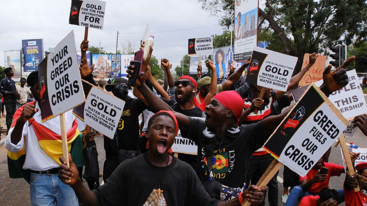 Ghanaians protest illegal mining and what organizers say is bad governance