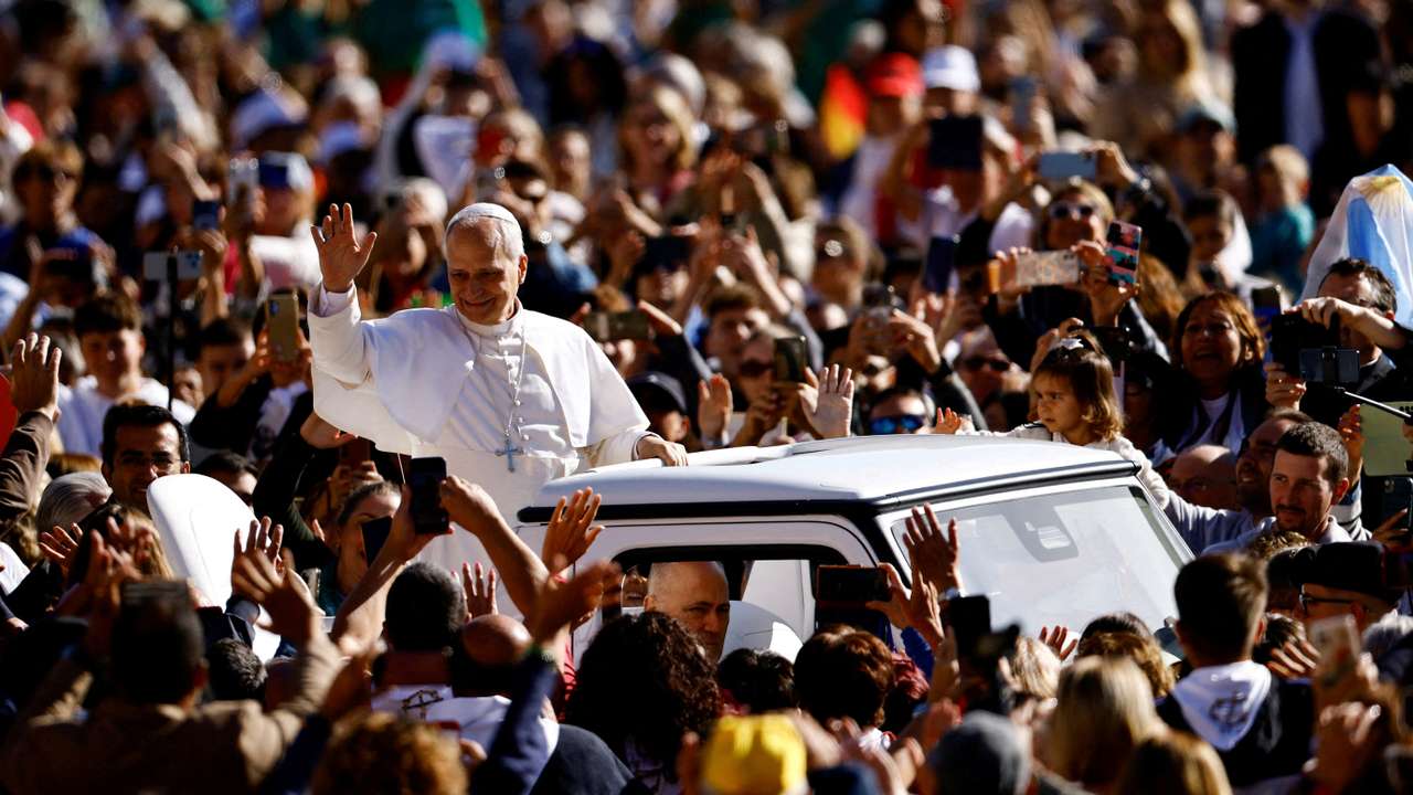 FILE PHOTO: Pope Leo XIV holds a Jubilee audience on the occasion of the Jubilee of Catechists in St.Peter's Square
