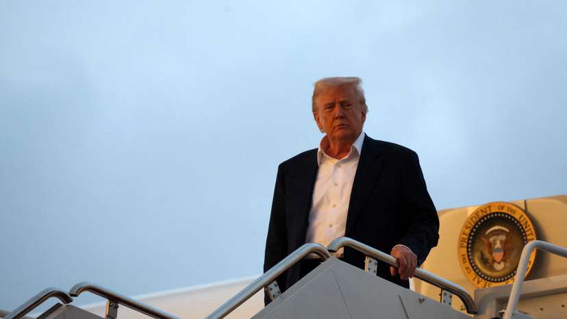 FILE PHOTO: U.S. President Trump arrives at Joint Base Andrews