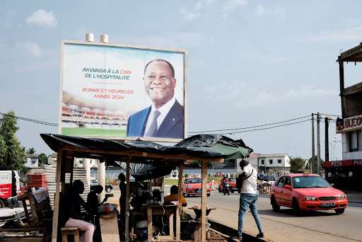 President Alassane Dramane Ouattara wishes a successful AFCON and a Happy New Year. Abidjan, 2024.