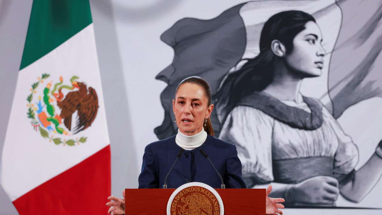 Mexico's President Sheinbaum holds a press conference in Mexico City