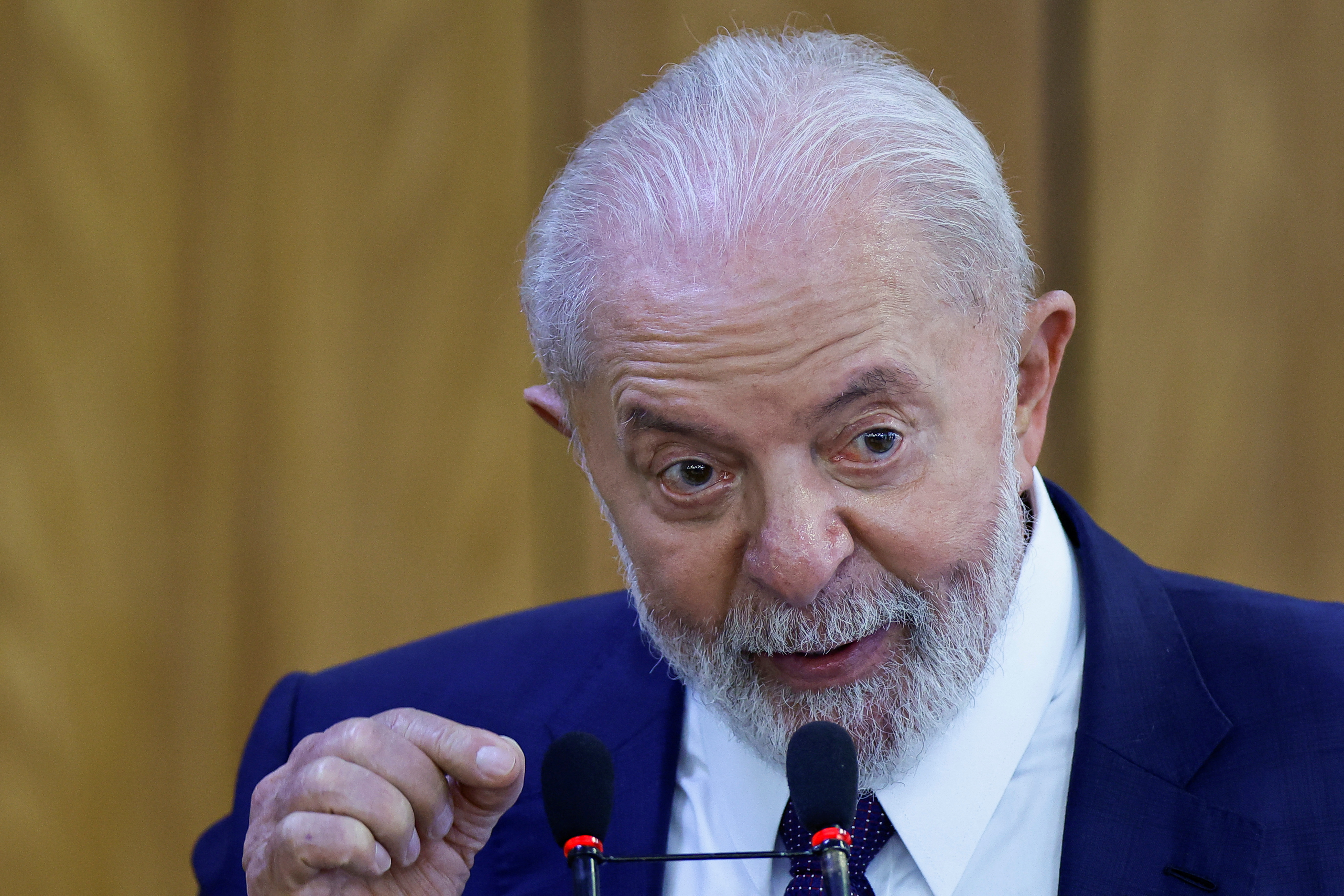 Brazil's President Lula meets Spain's Prime Minister Sanchez at the Planalto Palace in Brasilia