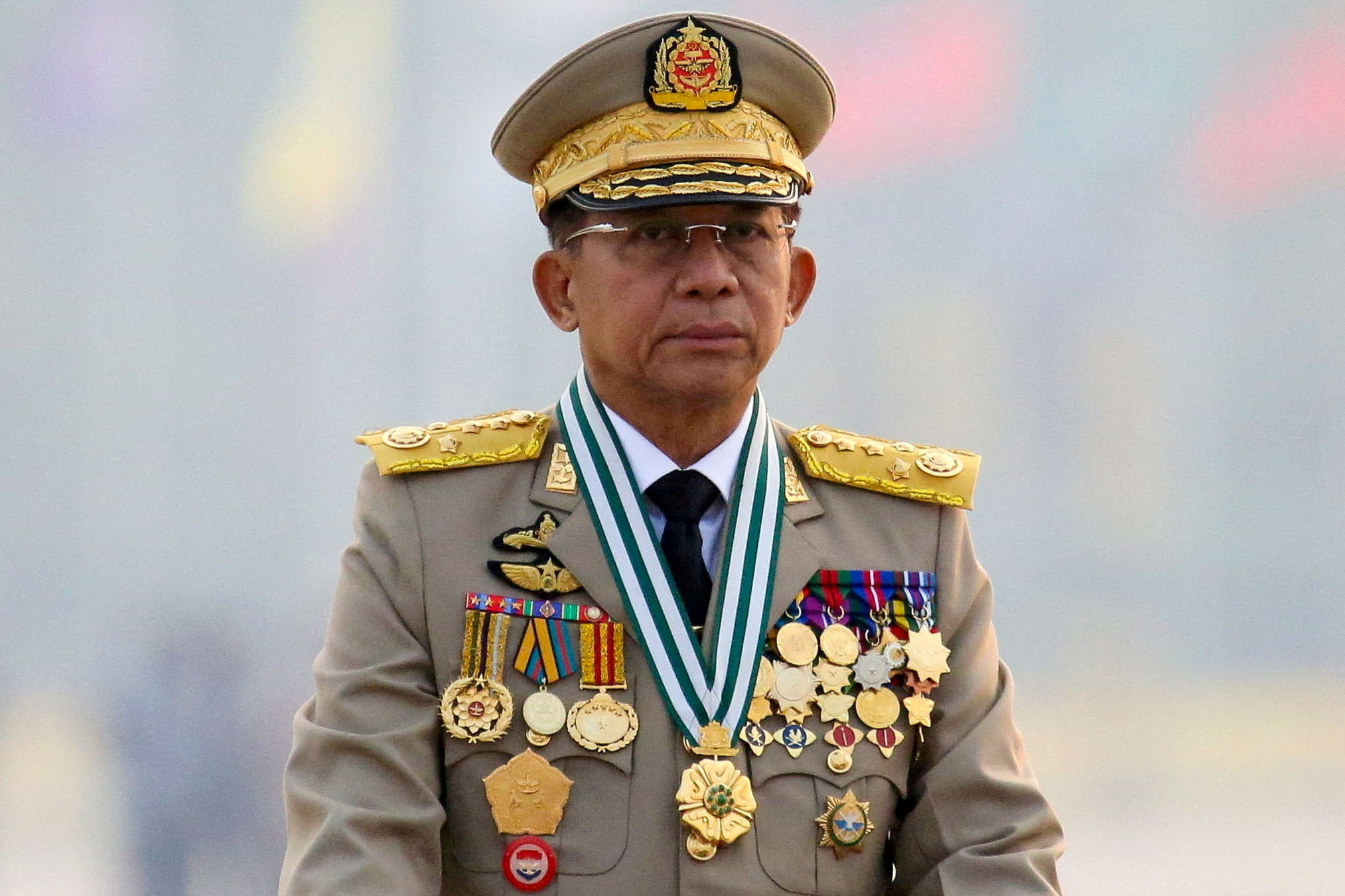 FILE PHOTO: Myanmar's junta chief, Senior General Min Aung Hlaing, in Naypyitaw