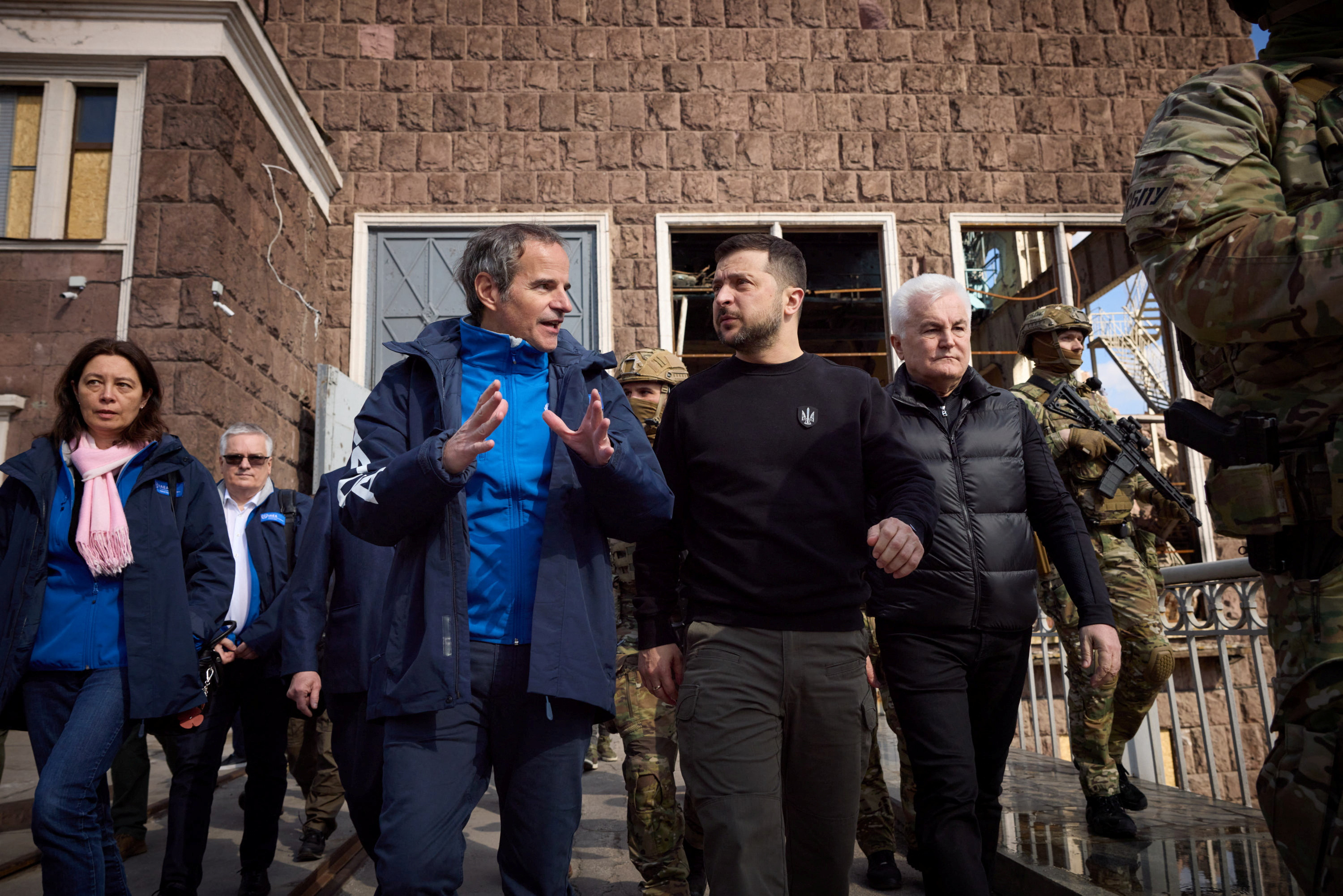 IAEA Director General Grossi meets Ukraine's President Zelenskiy in Zaporizhzhia