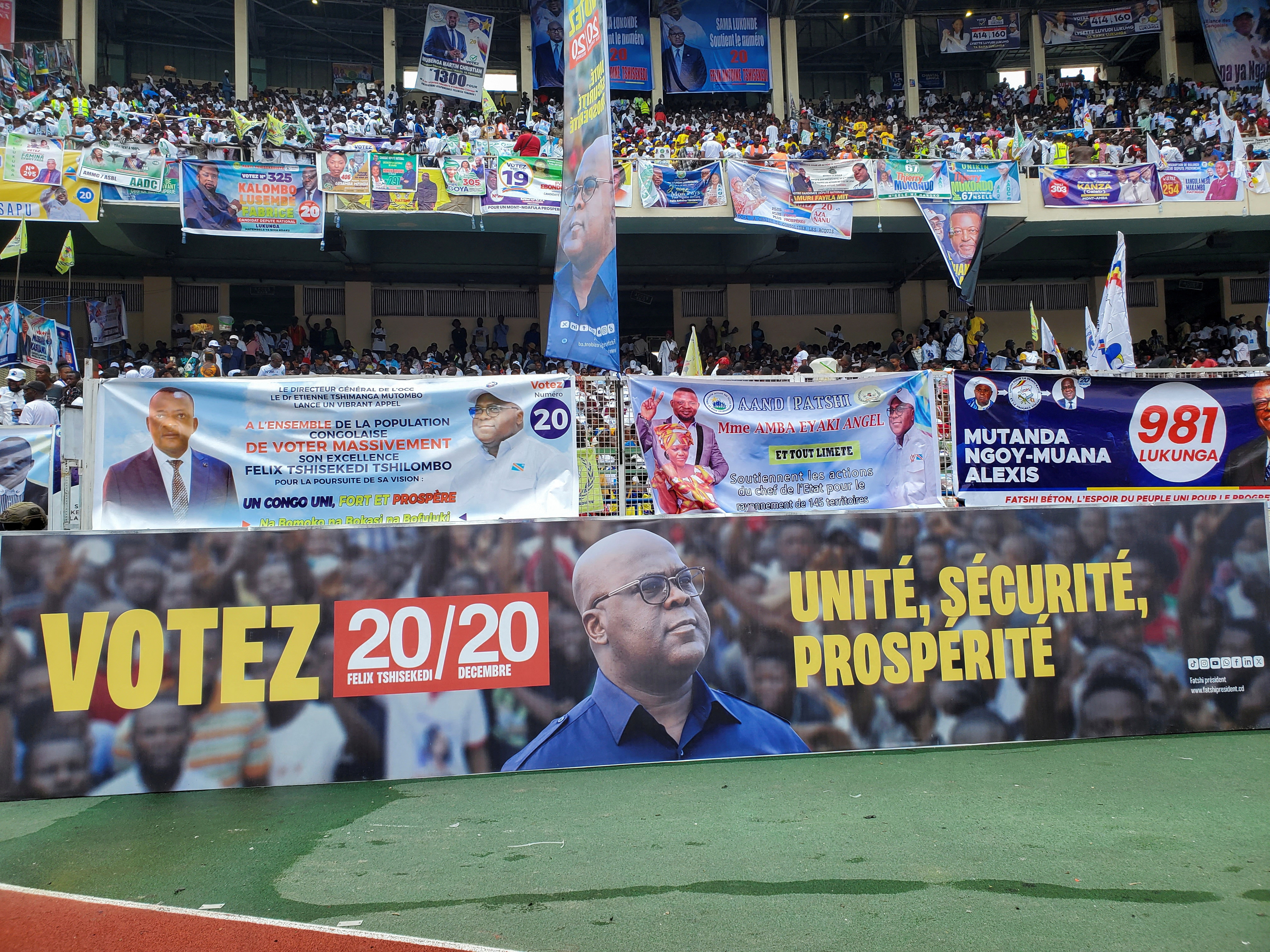 FILE PHOTO: Congolese president Tshisekedi launches electoral campaign with Kinshasa rally