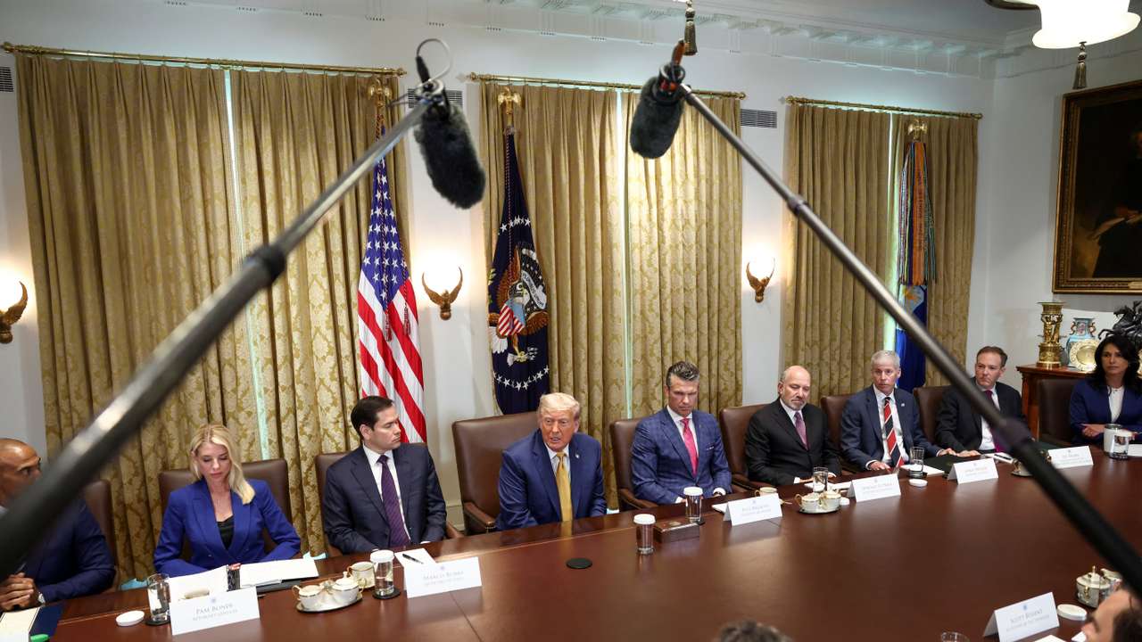 U.S. President Trump holds a cabinet meeting at the White House in Washington