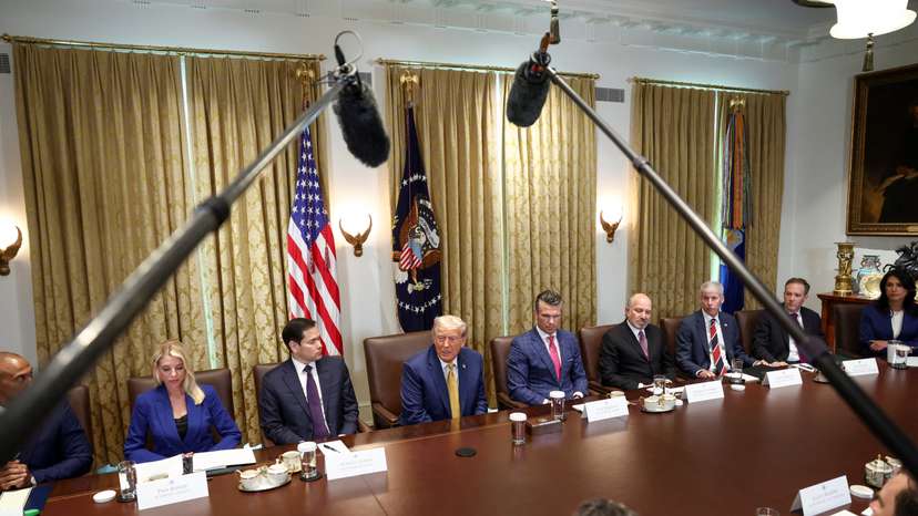 U.S. President Trump holds a cabinet meeting at the White House in Washington