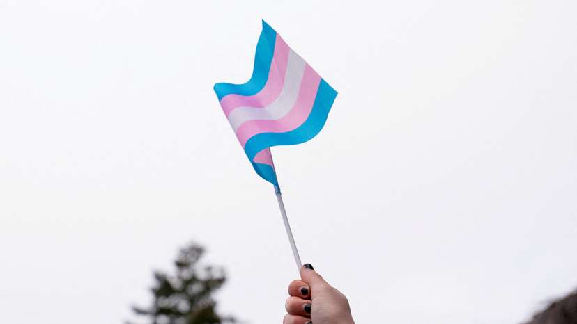 FILE PHOTO: Demonstrators rally in support of trans youth at Seattle