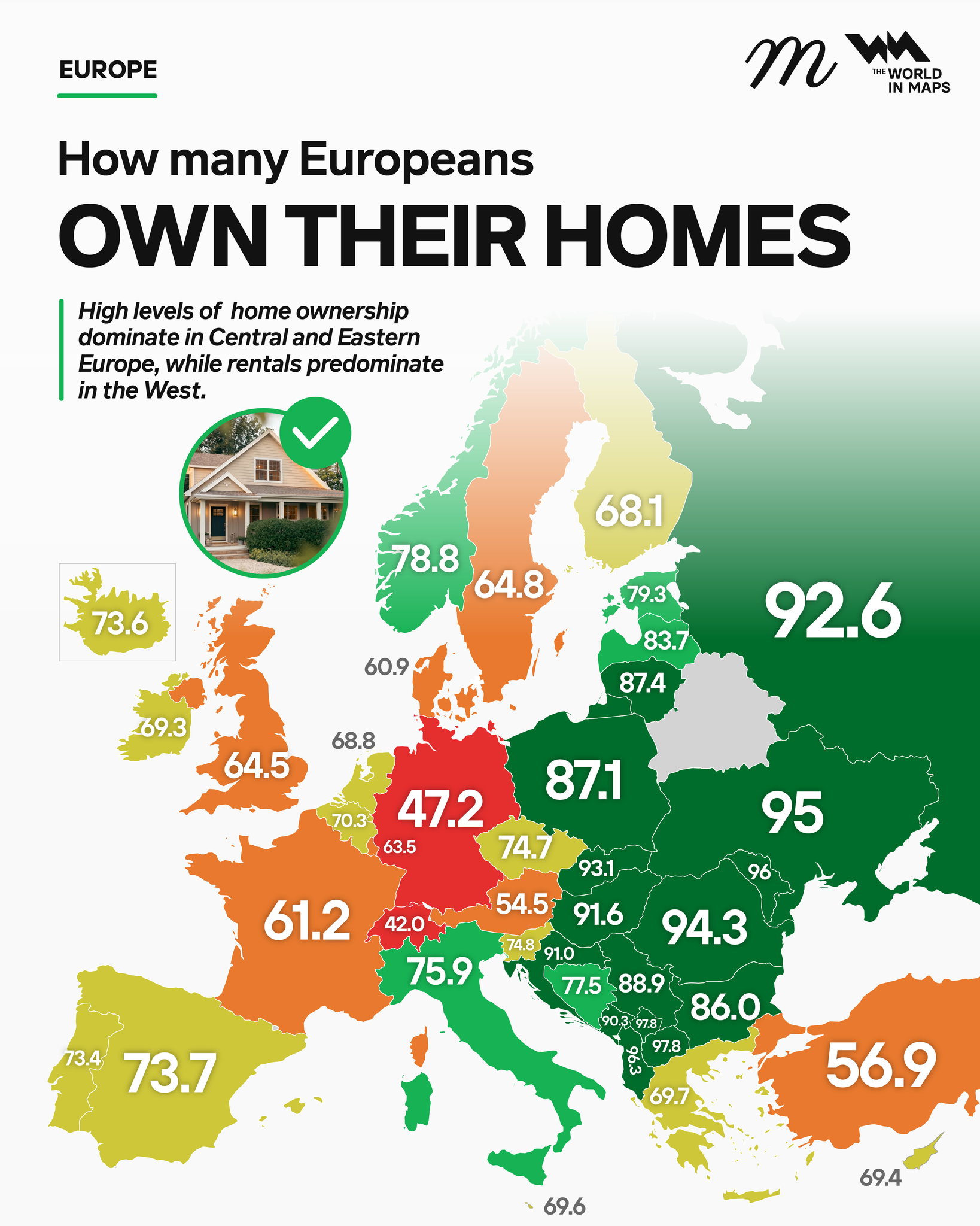 Romania and Slovakia lead Europe's homeownership rankings