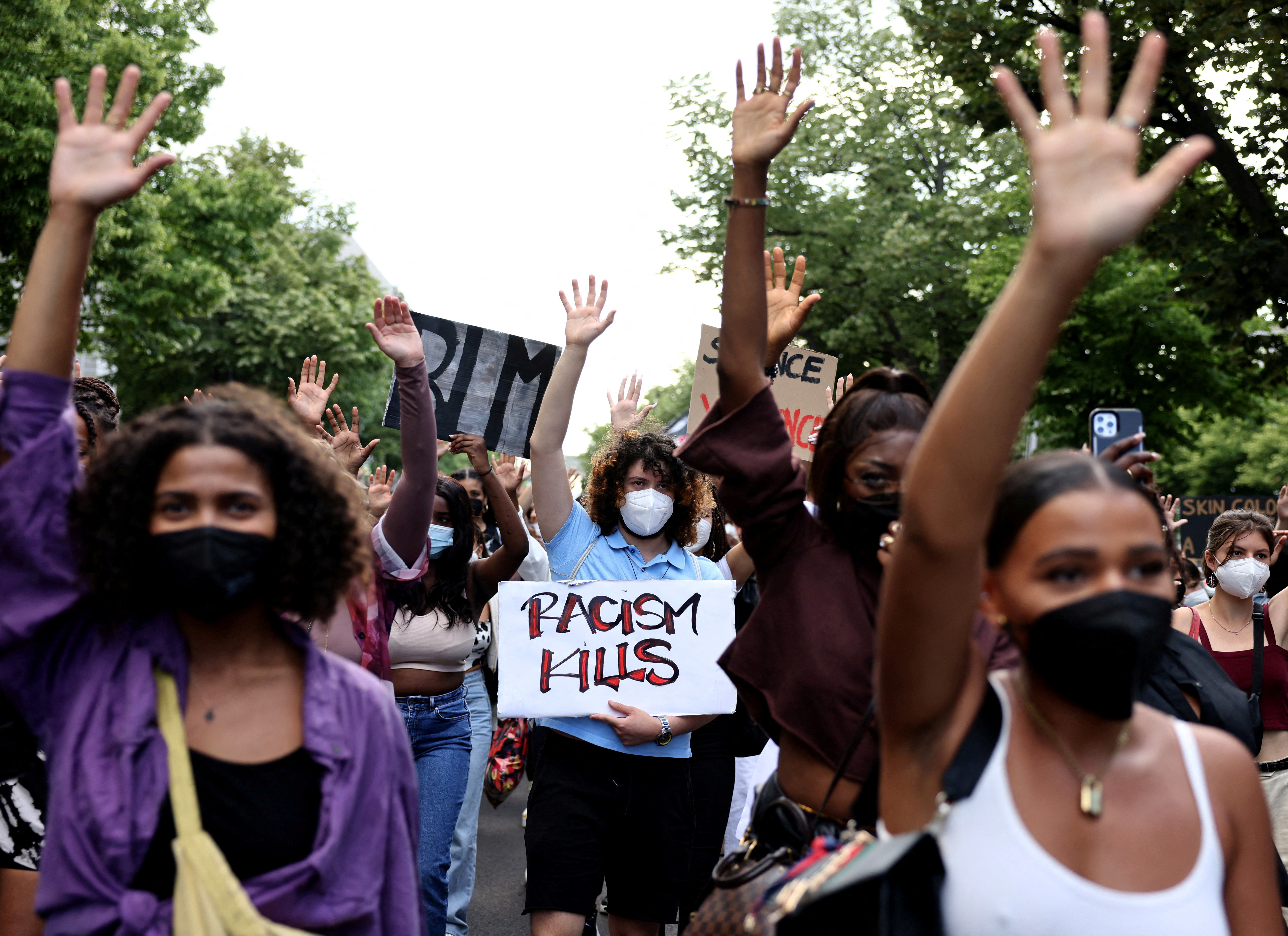 FILE PHOTO: Black Lives Matter protest in Berlin