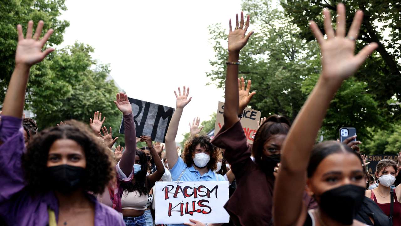 FILE PHOTO: Black Lives Matter protest in Berlin