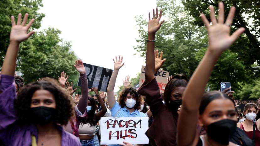 FILE PHOTO: Black Lives Matter protest in Berlin