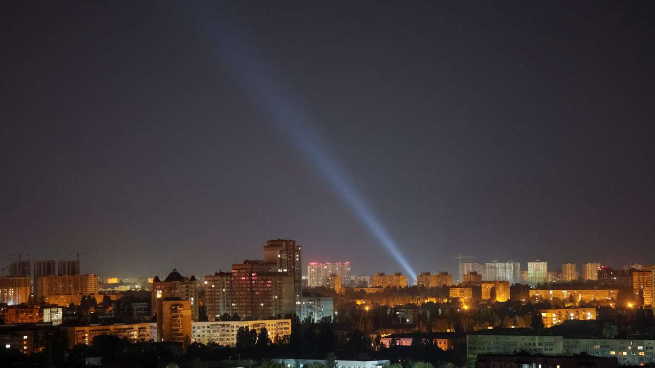 Russian drone strike in Kyiv