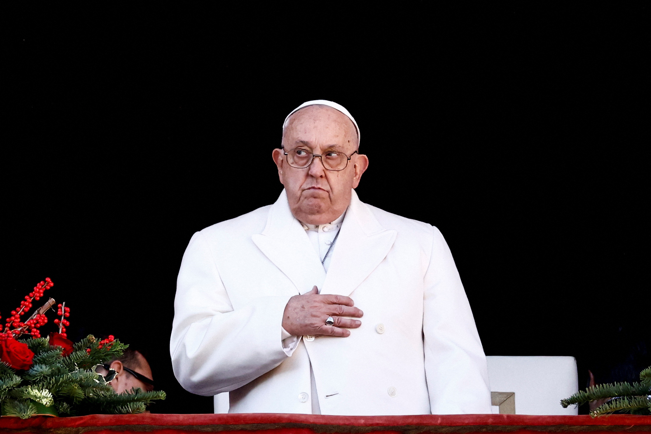 Pope Francis delivers his traditional Christmas Day Urbi et Orbi speech, at the Vatican