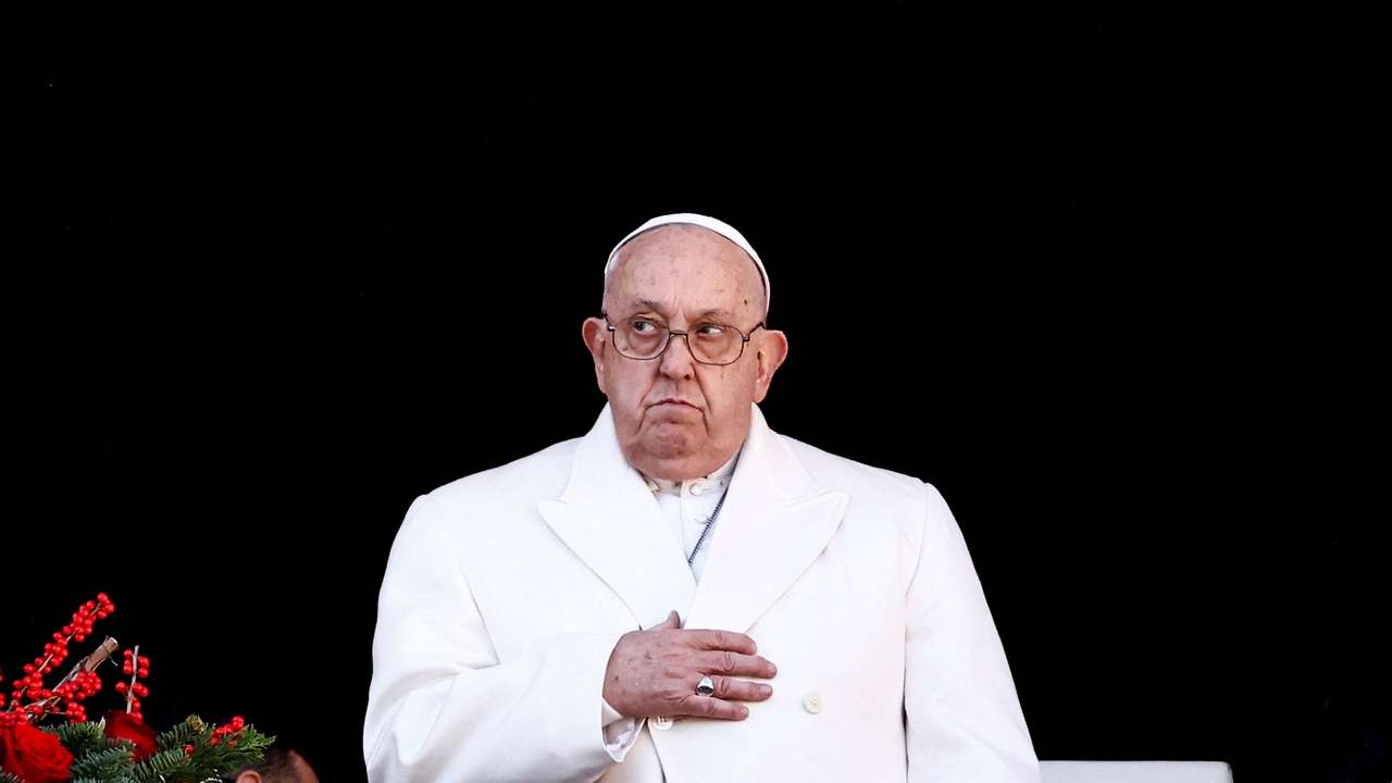 Pope Francis delivers his traditional Christmas Day Urbi et Orbi speech, at the Vatican